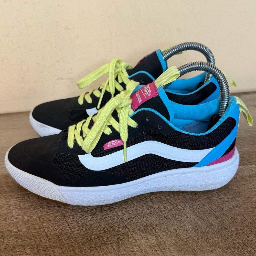 VANS UltraRange Exo Womens Size 7 Pop Black shoes White Blue Pink